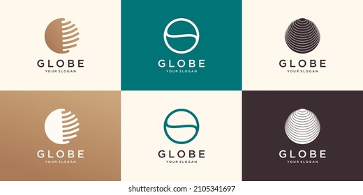 Globe Logo Icon Abstract Design Symbol