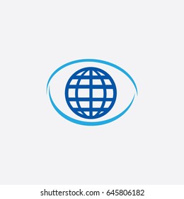 globe logo, icon company