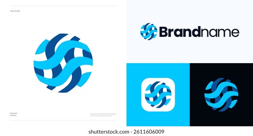 Globe logo icon design, vector illustration element editable, global data network connection for technology symbol, circle abstract with layered shape color concept, world for brand identity business.