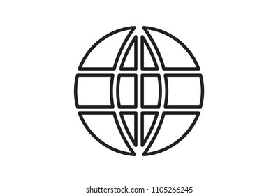 globe, logo, icon illustration