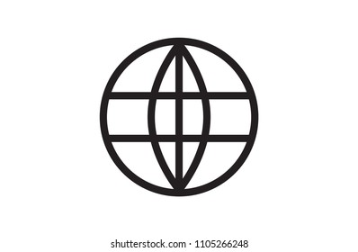 globe, logo, icon illustration