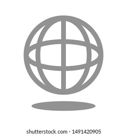 globe logo icon isolated on white background. vector illustration