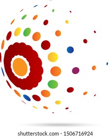 Globe Logo - Isolated On White Background - Vector. Abstract Globe Vector For Web Icon, Tech Logo And Element Design. 3D Icon For Earth, Global, Globe, Planet And World Logo