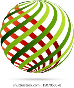 Globe Logo - Isolated On White Background - Vector. Abstract Globe Vector For Web Icon, Tech Logo And Element Design. 3D Icon For Earth, Global, Globe, Planet And World Logo