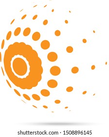 Globe Logo - Isolated On White Background - Vector. Abstract Globe Vector For Web Icon, Tech Logo And Element Design. 3D Icon For Earth, Global, Globe, Planet And World Logo