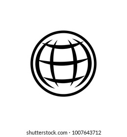 globe logo outline icon. Element for mobile concept and web apps. Thin line vector icon for website design and development, app development. Premium icon on white background