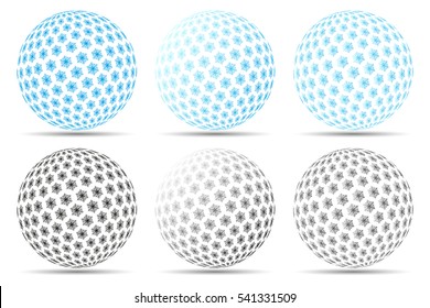 Globe Logo Snowflakesplanet Snowflakes Stock Vector (Royalty Free ...