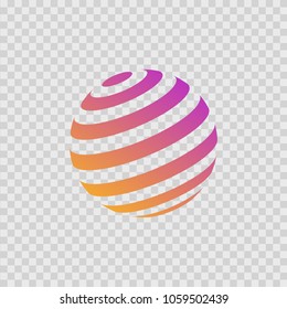 Globe logo stip
