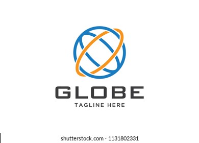 globe logo stylized creative design template
