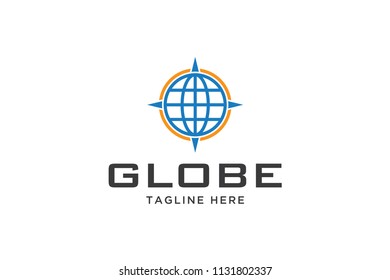 globe logo stylized creative design template