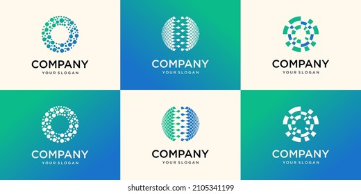 globe logo stylized creative design template
