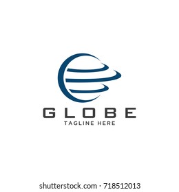 globe logo stylized creative design template