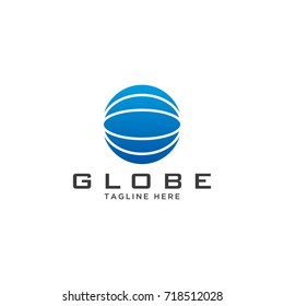 globe logo stylized creative design template