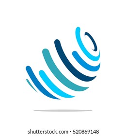Globe Logo Template for Communication Business Illustration Design. Vector EPS 10.
