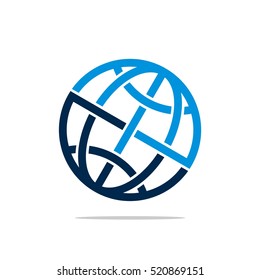 Globe Logo Template for Communication Business Illustration Design. Vector EPS 10.