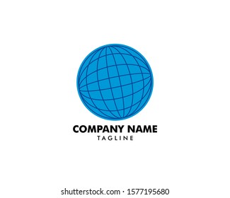 Globe logo template vector icon illustration design