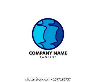 Globe logo template vector icon illustration design