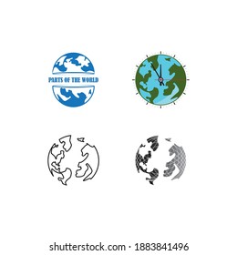 Globe-Logo, Vektorgrafik-Design