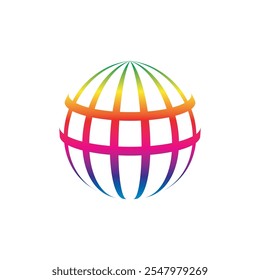 Globe logo vector design illustration