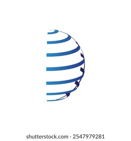 Globe logo vector design illustration