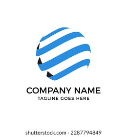 Globe logo vector illustration design template