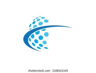 Globe logo vector template