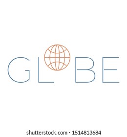 Globe Logo Vector Globe Word Globe Stock Vector (Royalty Free ...