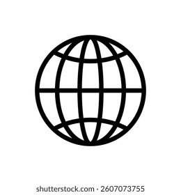Globe logo. Website icon vector
