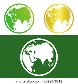 Globe logos for various projects, vector.