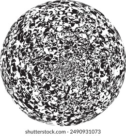 Globe made up from overlapping, intertwined ellipses