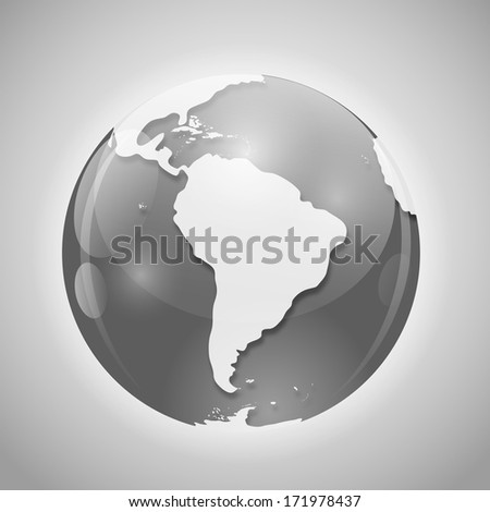 Globe with Mail Vector Illustration