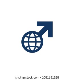 Globe Man Logo Icon Design