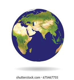 Globe and map of the continents of the world.Elements of this image are furnished by NASA,Vector,Illustration