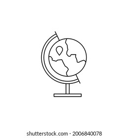 Globe map icon, eps 10