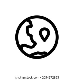 Globe map icon, eps 10
