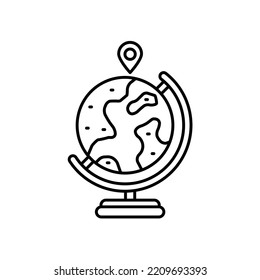 Icono de mapa de globos, eps 10