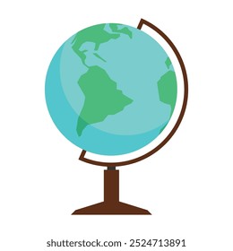 Globe map icon isolated design on white background.