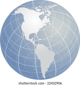 Globale Abbildung der amerikanischen Kontinente