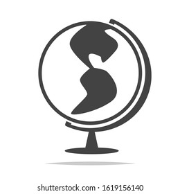 Globe map model icon vector isolated illustration
