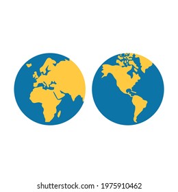 globe and map vector, network in the glabal, world map icon, earth sign in geography