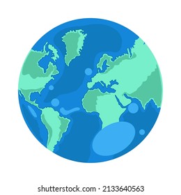 icono del mundo del mapa del globo terráqueo aislado