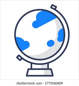 globe map world outline icon