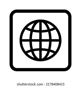 Marca de globo - Tierra - símbolo del mundo - icono web
