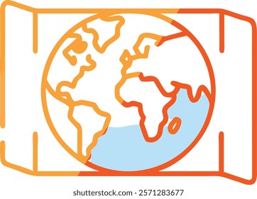 Globe with Marker Icon Vector for Navigation Concepts"
