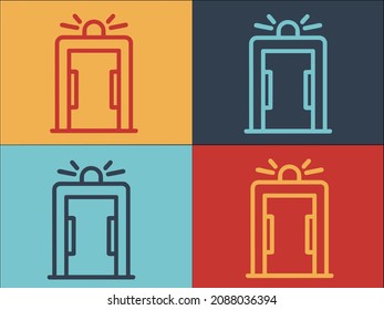 Globe Metal Detector Logo Template, Simple Flat Icon of vector,icon,globe