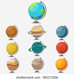 Globe model and simulation stars