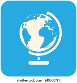 Globe, modern flat icon