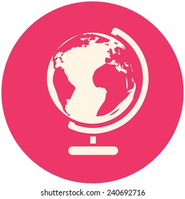 Globe, modern flat icon