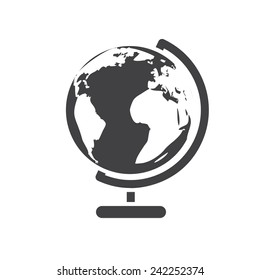Globe, modern flat icon