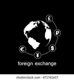 Globe and money icon vector EPS 10.